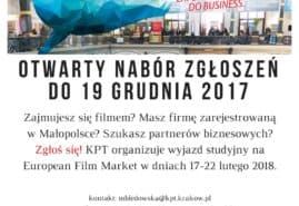 NABÓR OTWARTY NA DOFINANSOWANIE WYJAZDU STUDYJNEGO EUROPEAN FILM MARKET | BERLINALE 2018